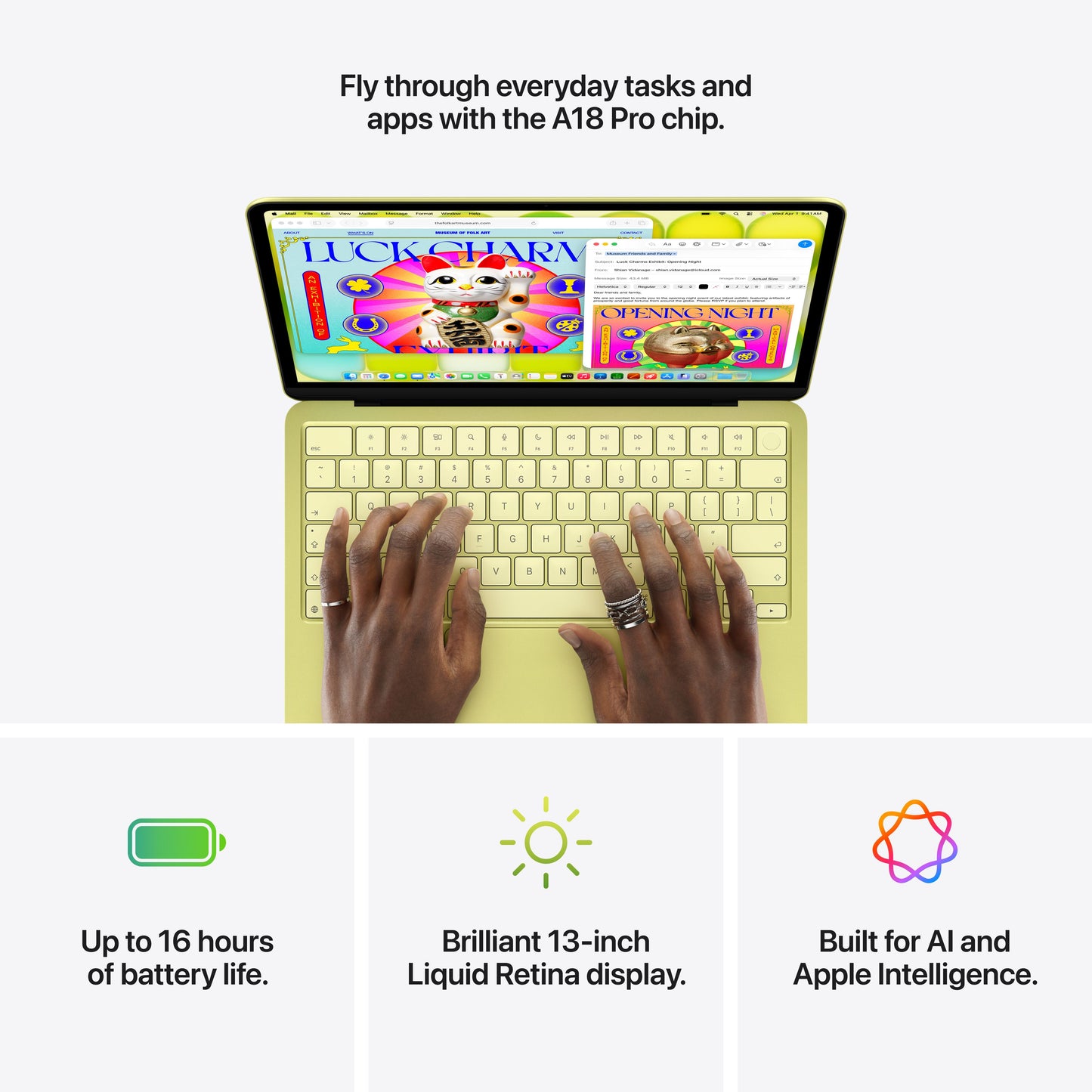 Apple 13-inch MacBook Neo: A18 Pro chip with 6‑core CPU and 5‑core GPU, with Touch ID, 512GB SSD - Indigo - MHFG4LL/A (2026)