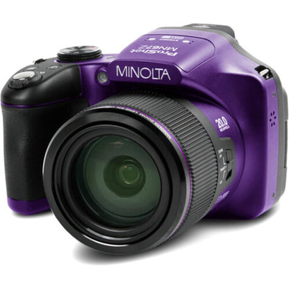 Minolta MN67Z 20 MP / 1080P FHD Bridge Digital Camera w/67x Optical Zoom (Purple)