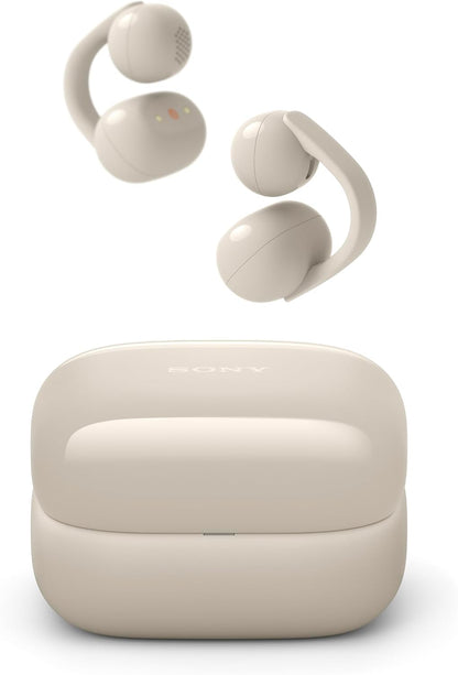 Sony LinkBuds Clip Open-Ear Truly Wireless Earbuds, Greige - WFLC900/C w 27-Month Axiom Device Care Program