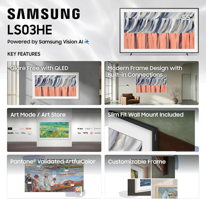Samsung The Frame 55-in QLED TV - QN55LS03HEFXZA (2026)