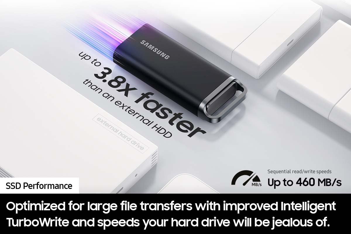 (Open Box) Samsung T5 EVO 8TB Portable SSD Drive - MU-PH8T0S/AM