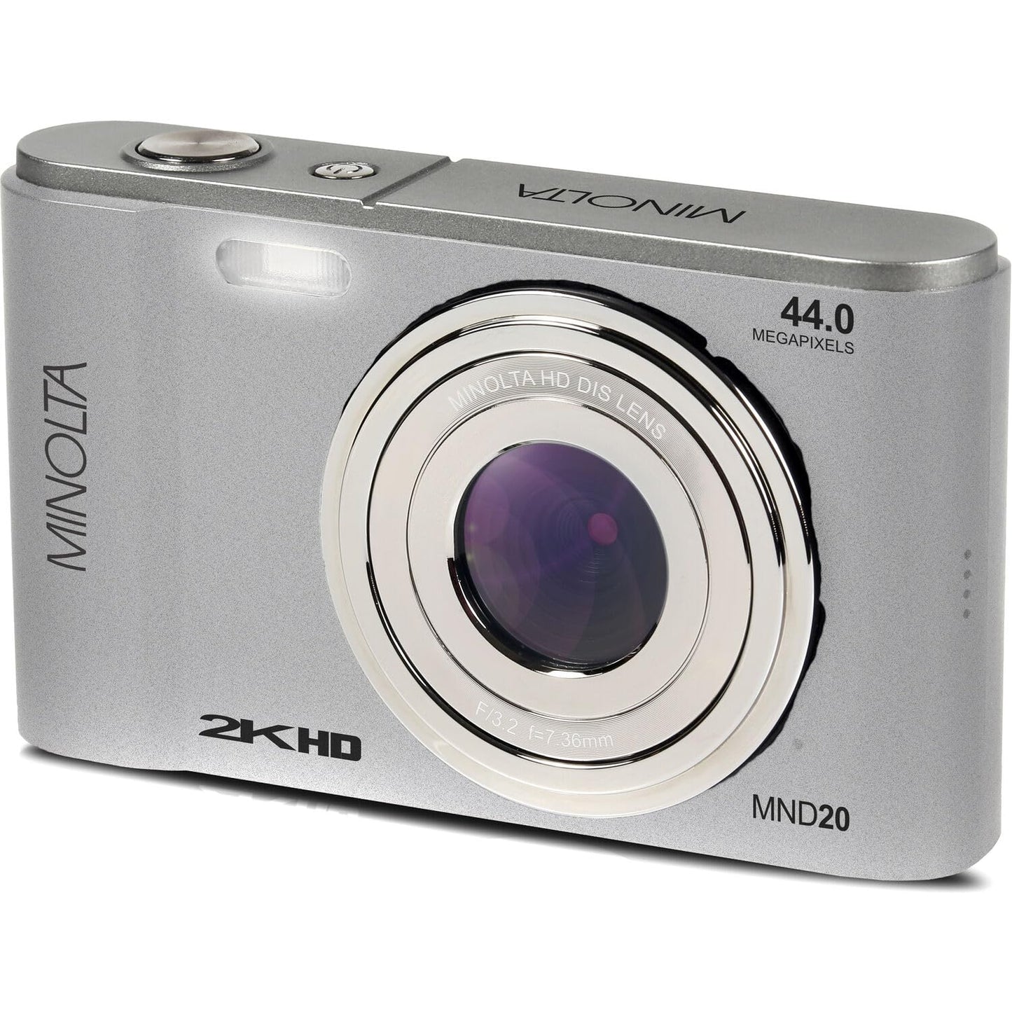 Minolta MND20 44 MP / 2.7K Quad HD Digital Camera (Silver)