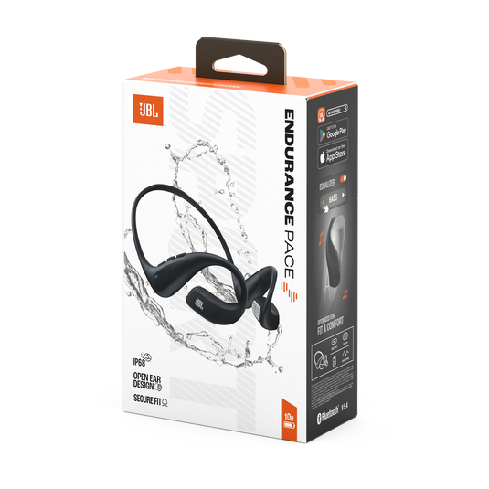 JBL Endurance Pace Bluetooth Wireless Waterproof Headphones - Black