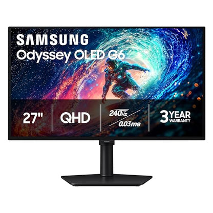 Samsung 27-in Odyssey Computer Monitor - OLED G6 G61SH QHD 240Hz Gaming Monitor - LS27HG612SNXZA (2026)