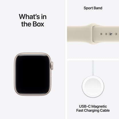 Apple Watch SE 3 GPS 40mm Starlight Aluminum Case with Sand Sport Band - M/L - MJKW4LW/A (2026)