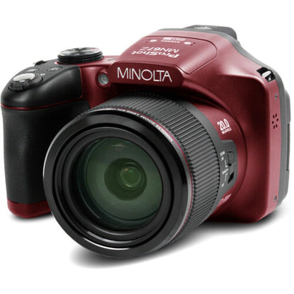 Minolta MN67Z 20 MP / 1080P FHD Bridge Digital Camera w/67x Optical Zoom (Red)