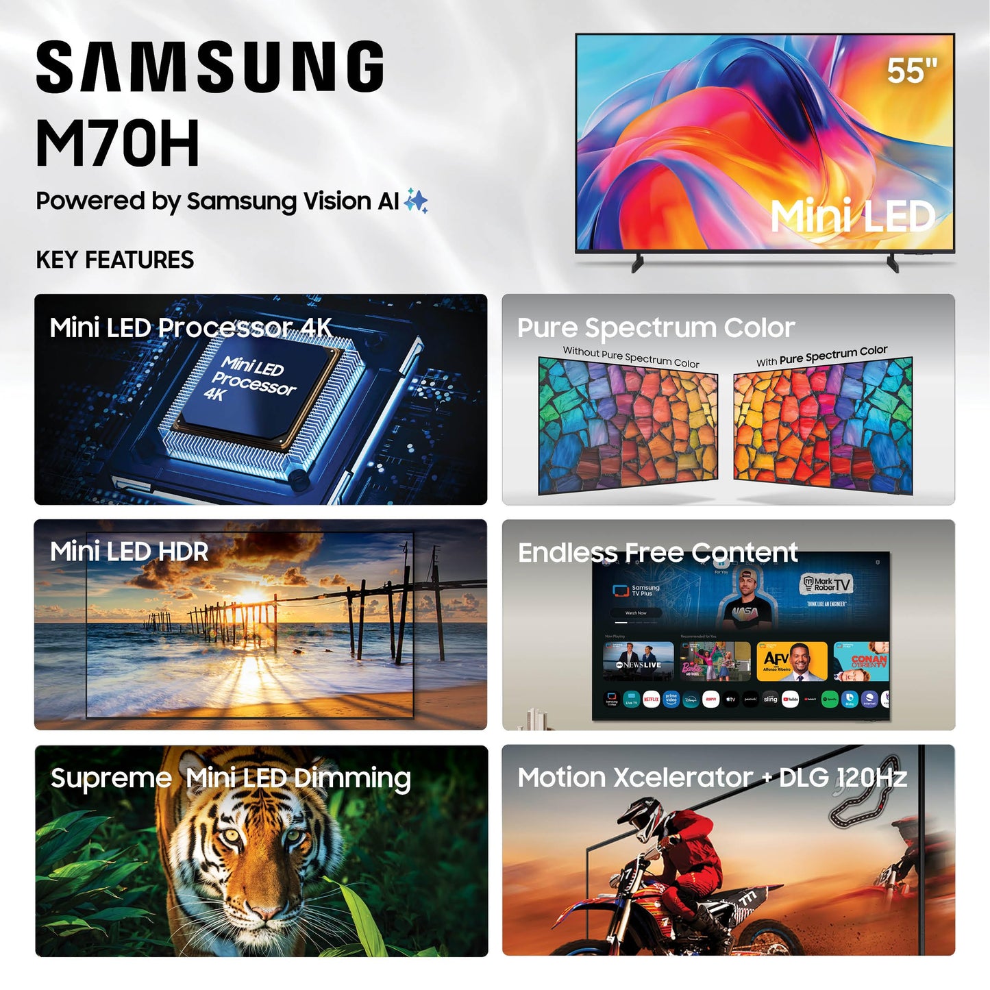 Samsung M70H 55-in LED TV - UN55M70HAFXZA (2026)