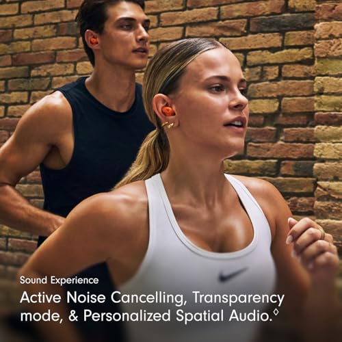 (Open Box) Beats Powerbeats Fit - Wireless Noise-Cancelling Workout Earbuds with Ultimate Secure Fit - Spark Orange