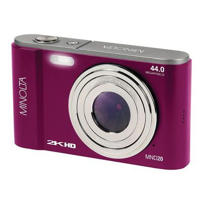 Minolta MND20 44 MP / 2.7K Quad HD Digital Camera (Magenta)