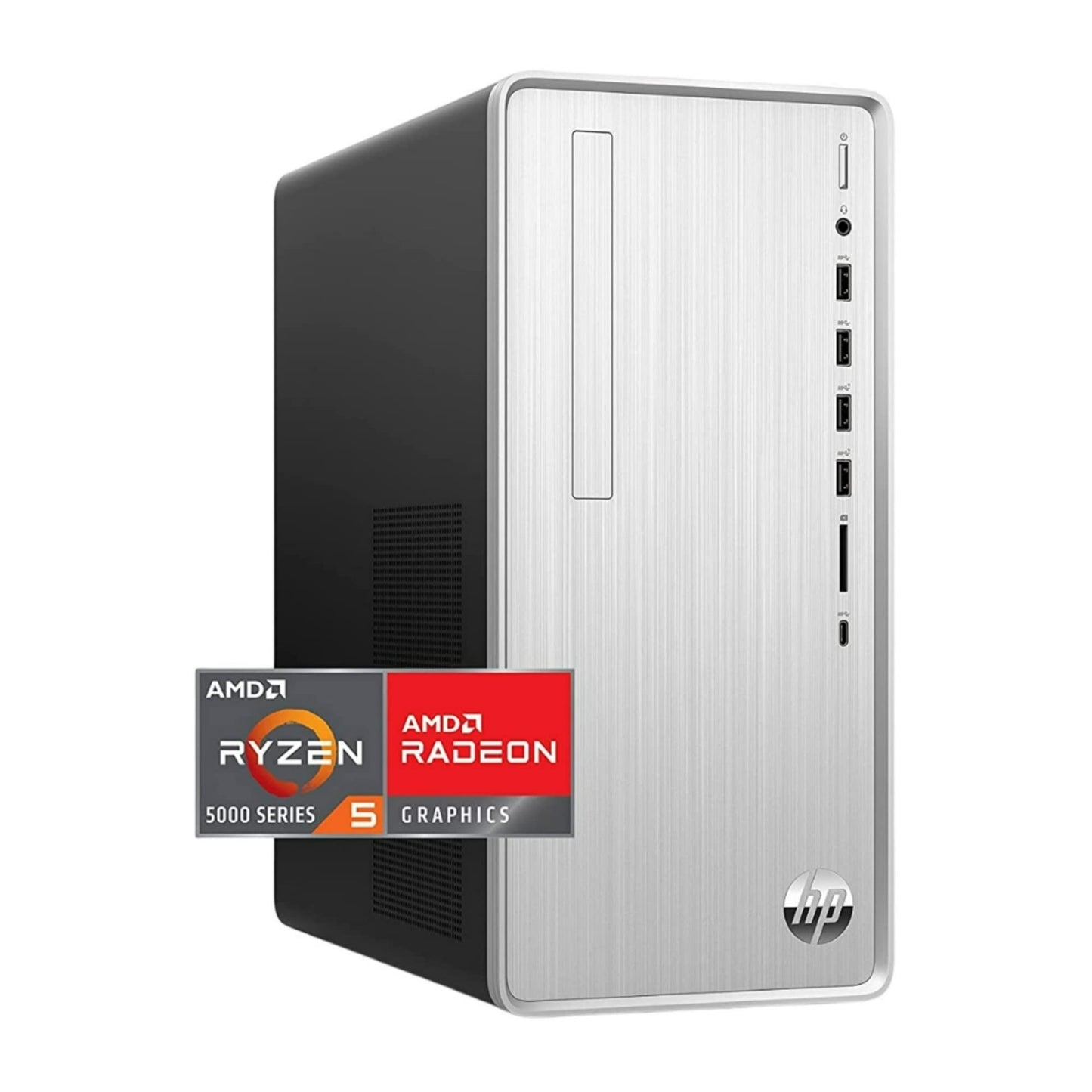 HP Pavilion Desktop Computer, Ryzen 5 5600G, 12GB, 512GB, Wired Keyboard and Mouse (TP01-2040, 2022)