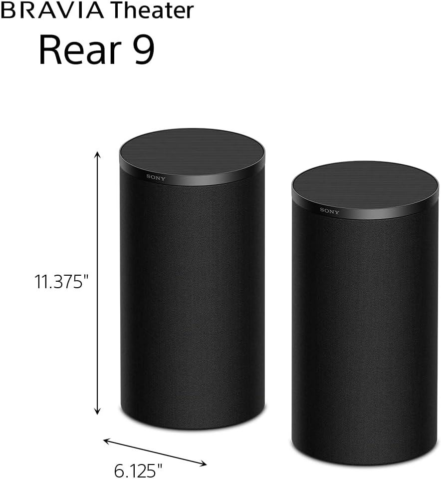 Sony SARS9 BRAVIA Theater Rear 9 Surround Speakers, Dolby Atmos/DTS:X, for Bar 9/Bar 8/Bar 7