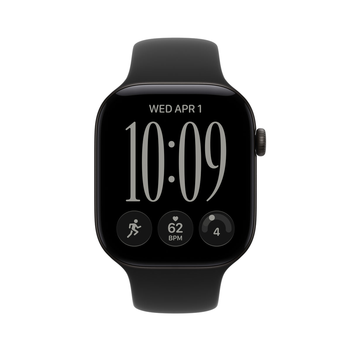 Apple Watch Series 12 GPS 46mm Black Aluminum Case with Black Sport Band - S/M - MJEK4LS/A (2026)