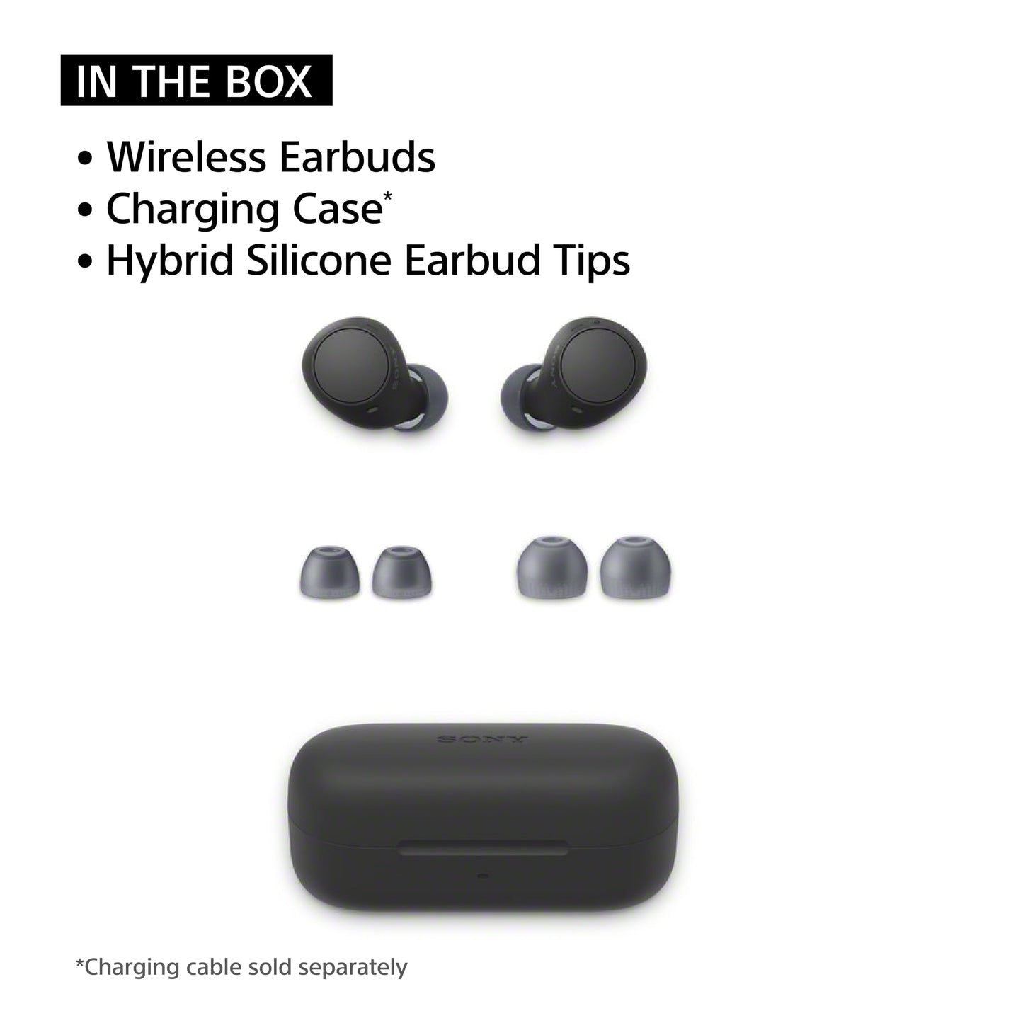 Sony WF-C510 Wireless in-Ear Bluetooth Earbud Headphones with up to 22-Hour Battery, IPX4 Water Resistance, White