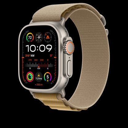 Apple 49mm Tan Alpine Loop - Large - Natural Titanium Finish - MXN33AM/A (2024)