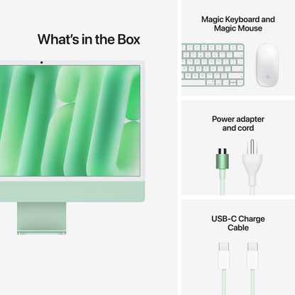 Apple 24-inch iMac with Retina 4.5K display: M6 chip with 10-core CPU and 10-core GPU, 16GB, 256GB SSD - Green - MH084LL/A