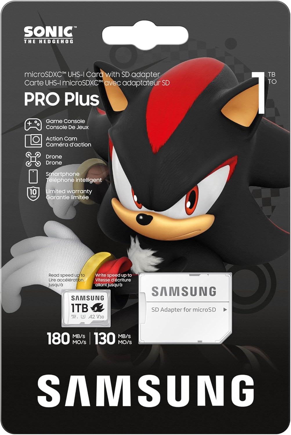 (Open Box) Samsung PRO Plus 1TB Sonic The Hedgehog + Adapter, microSDXC - MB-MD1T0SA/LC1