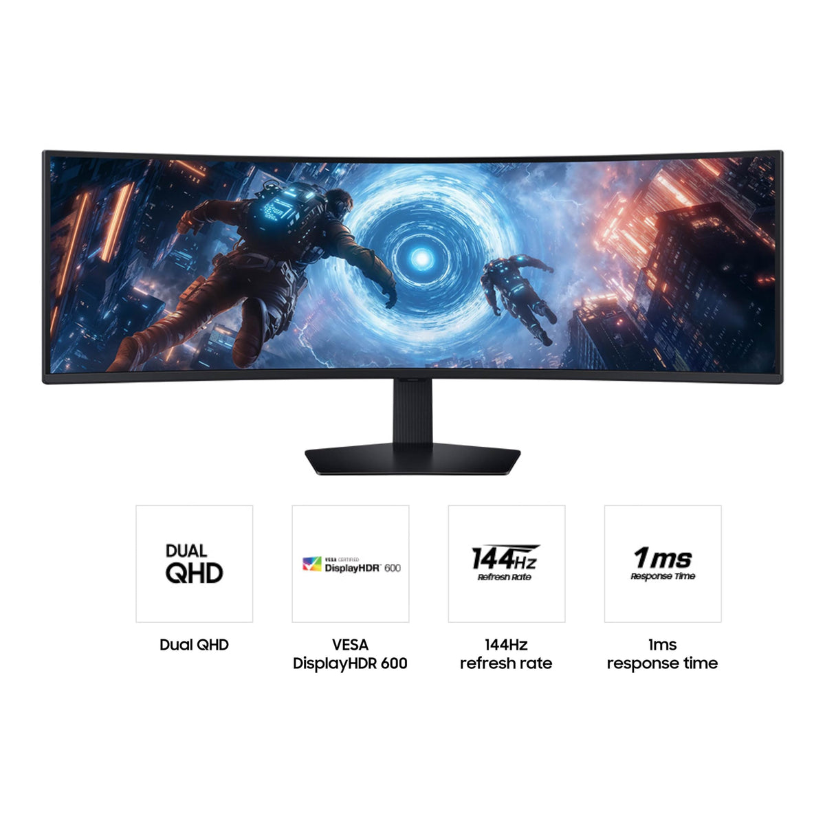 (Open Box) Samsung 49-inch Odyssey G9 (G91F) DQHD, 144Hz, Curved Gaming Computer Monitor - LS49FG910ENXZA