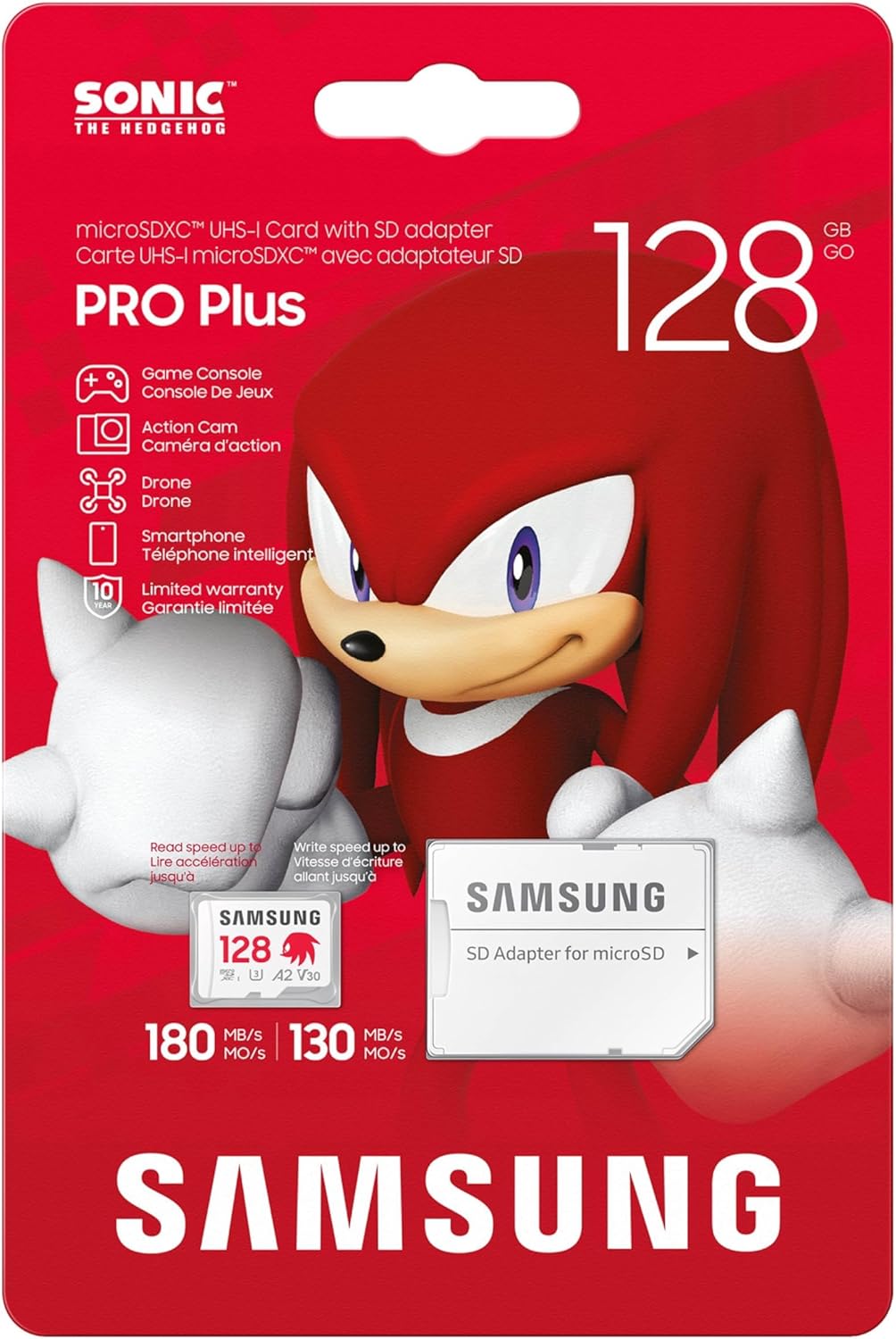 Samsung PRO Plus 128GB Sonic The Hedgehog + Adapter, microSDXC - MB-MD128SA/LC1