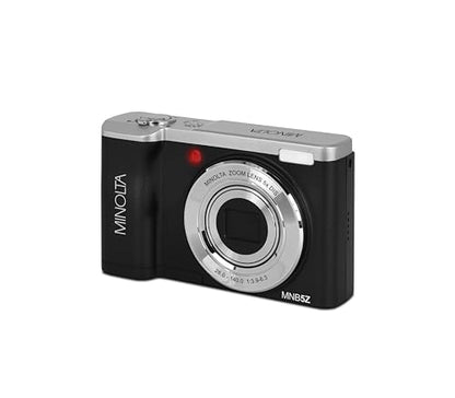 Minolta MNB5Z 48 MP / 5K Ultra HD Dual Lens Digital Camera w/5x Optical Zoom (Black)