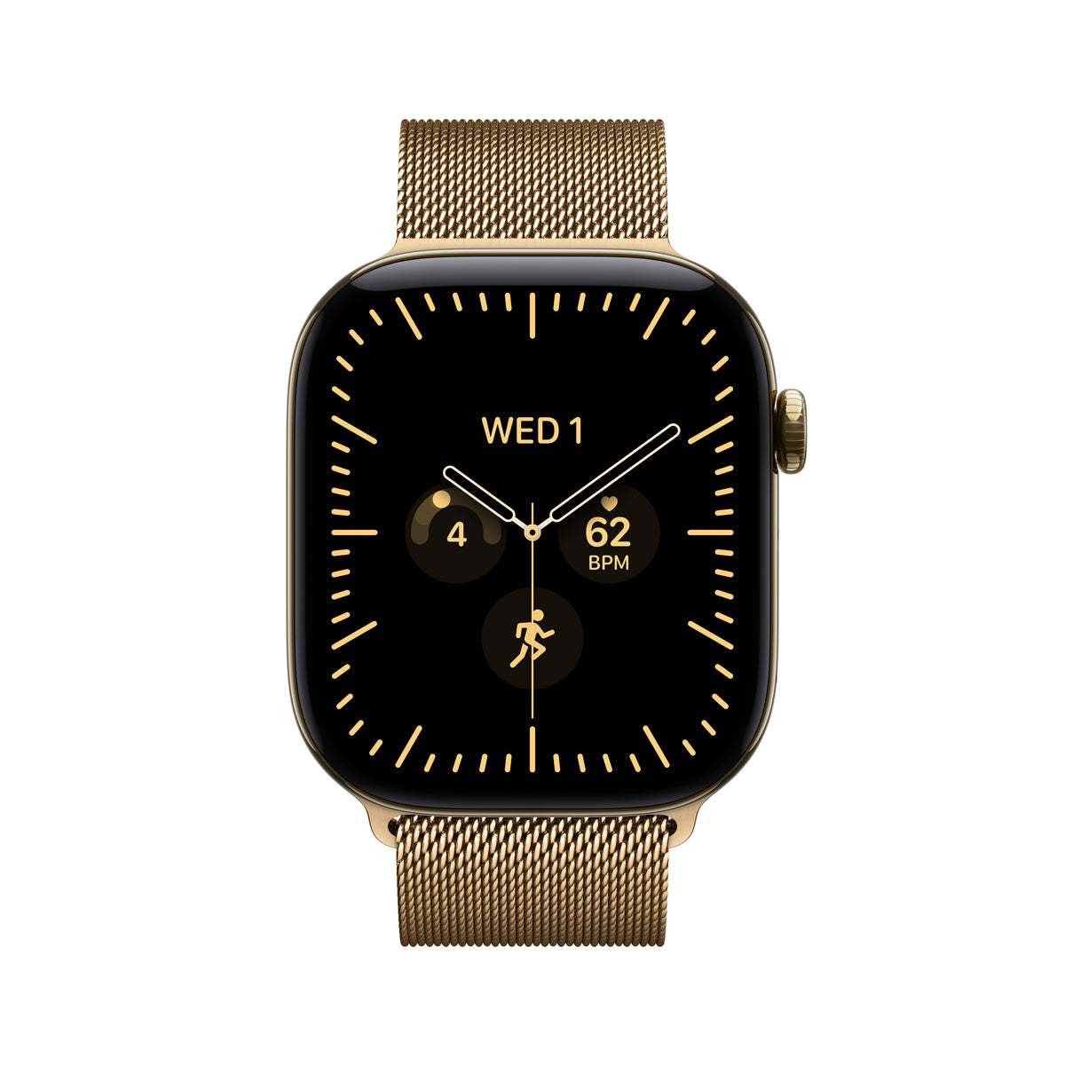 Apple Watch Series 12 GPS + Cellular 46mm Radiant Gold Titanium Case with Radiant Gold Milanese Loop - M/L - MJGV4LS/A (2026)