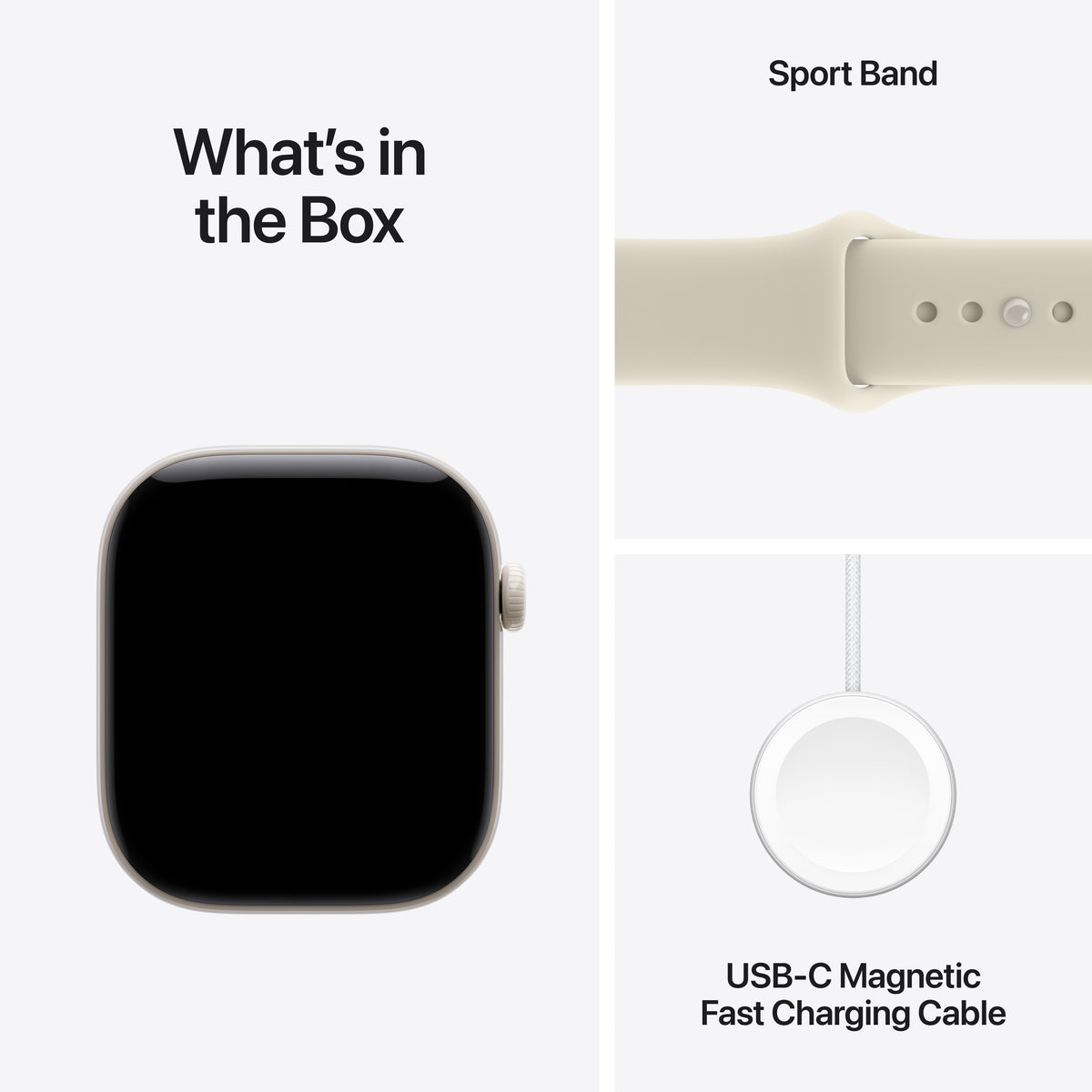 Apple Watch Series 12 GPS + Cellular 46mm Pearl White Ceramic Case with Sand Sport Band - M/L - MJH24LS/A (2026)