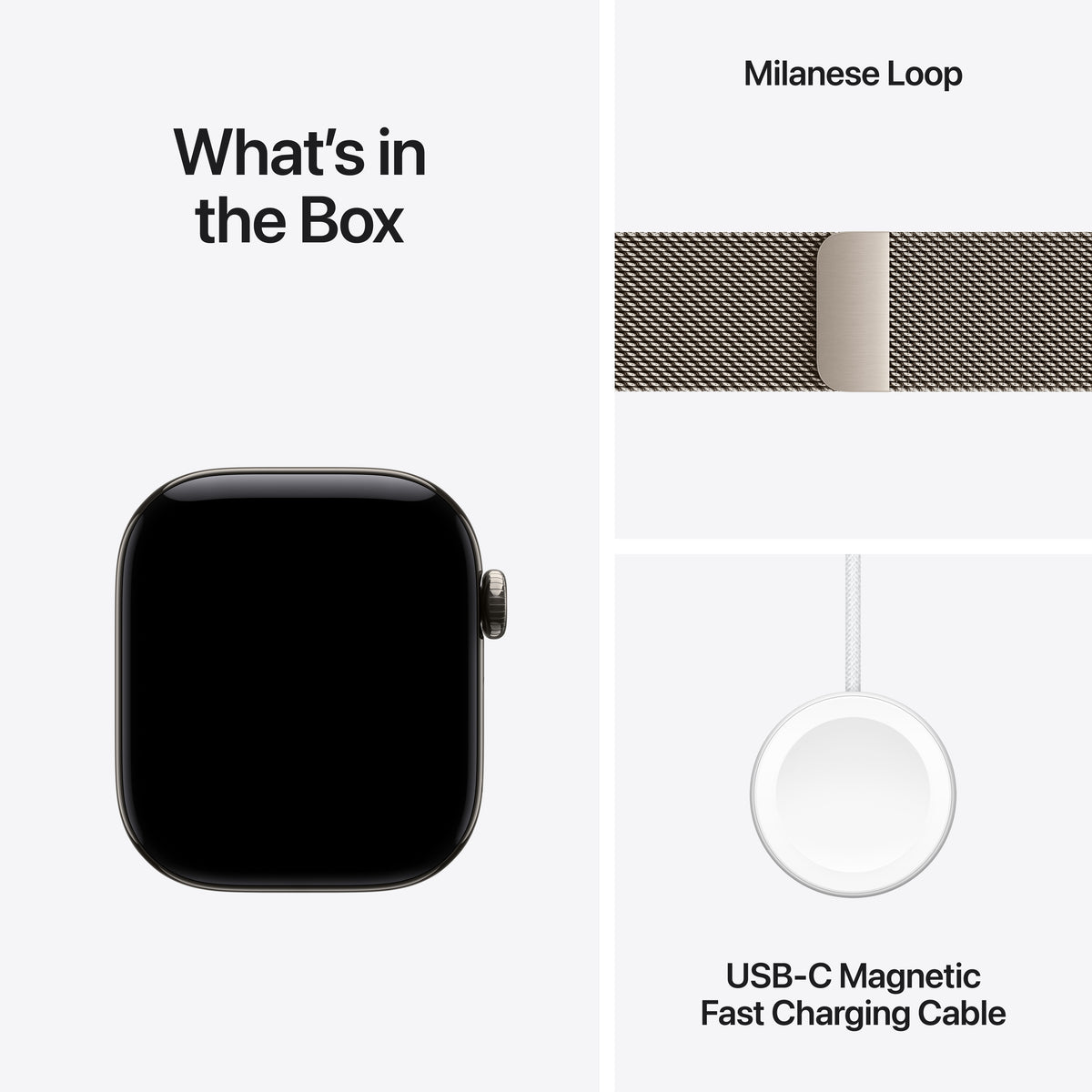 Apple Watch Series 12 GPS + Cellular 42mm Natural Titanium Case with Natural Milanese Loop - MJGH4LS/A (2026)