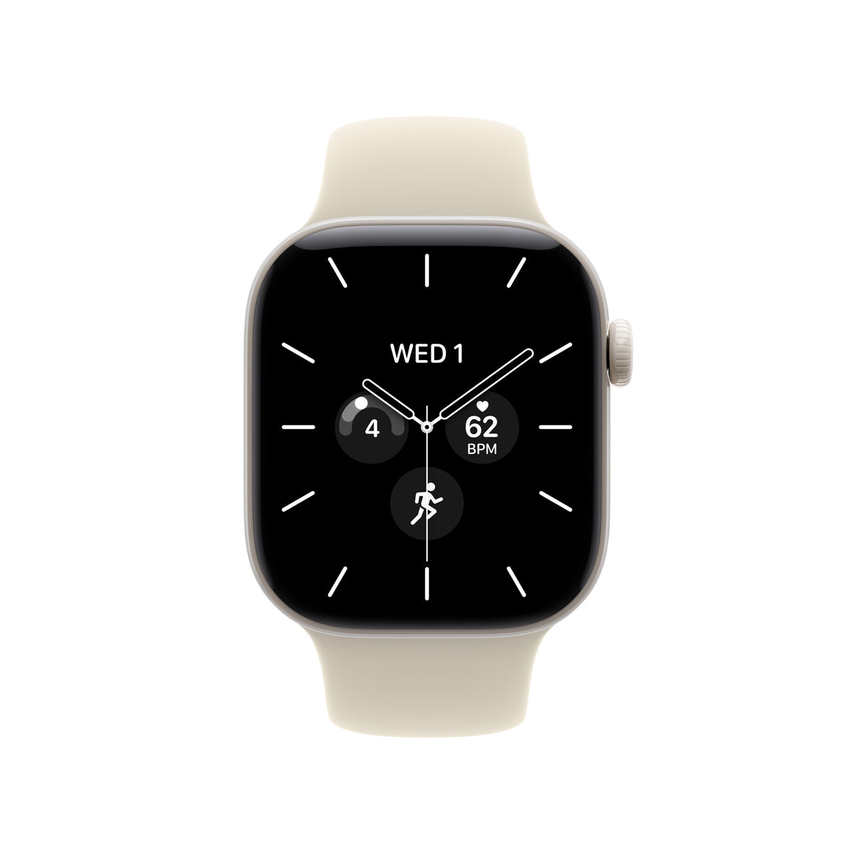 Apple Watch Series 12 GPS + Cellular 42mm Pearl White Ceramic Case with Sand Sport Band - S/M - MJGW4LS/A (2026)