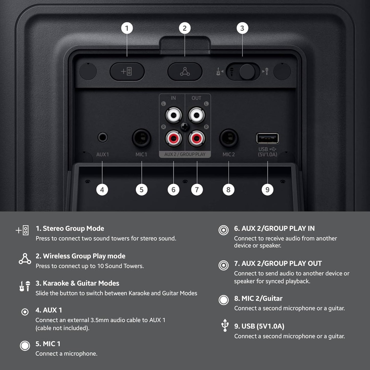 Samsung Sound Tower Portable Bluetooth Party Speaker - MX-ST50F/ZA