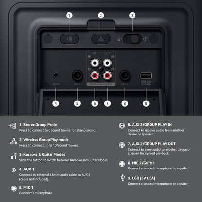 Samsung Sound Tower Portable Bluetooth Party Speaker - MX-ST50F/ZA