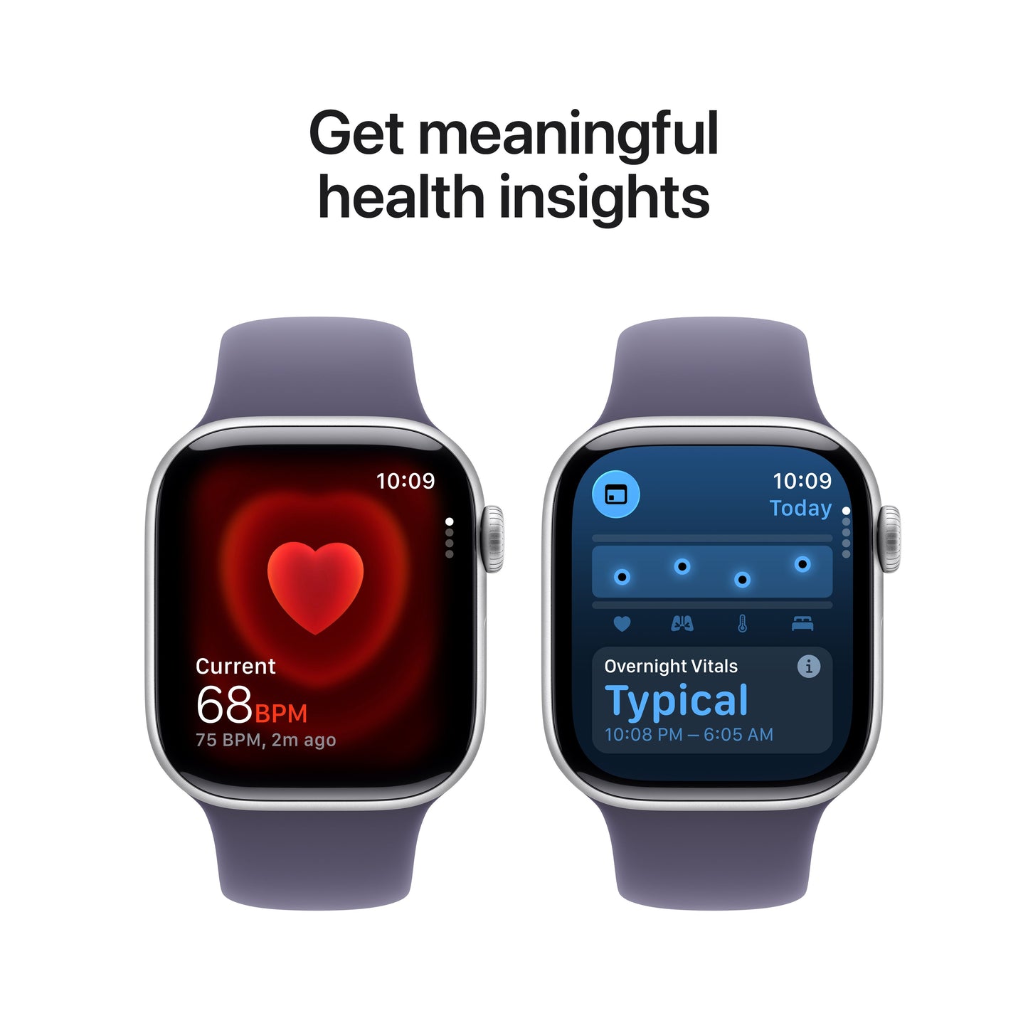 (Open Box) Apple Watch Series 11 GPS 42mm Silver Aluminum Case with Purple Fog Sport Band - S/M - MEU64LW/A - (Fall 2025)