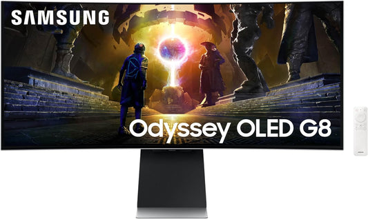 (Open Box) Samsung 34-in Odyssey G85SD QD-OLED Ultra WQHD Curved Gaming Monitor, 175Hz, 0.03ms - LS34DG856SNXZA (2024)
