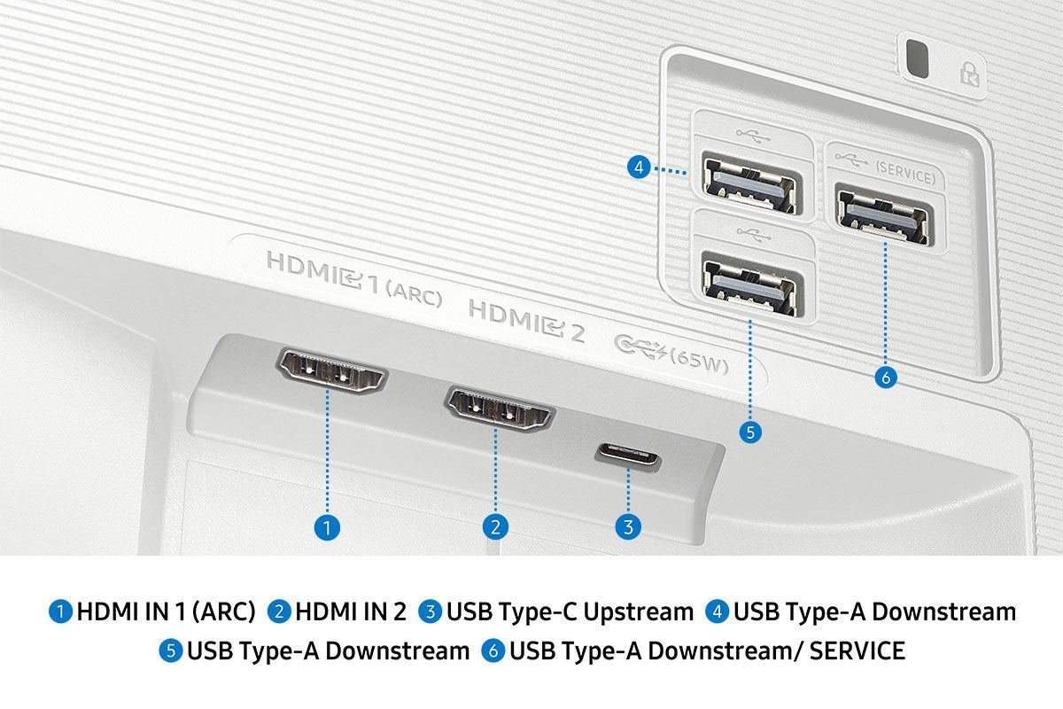 Samsung 32-in Movingstyle M70F 4K UHD Smart Monitor with Adjustable Rolling Stand - F-LS32FM70-MSR