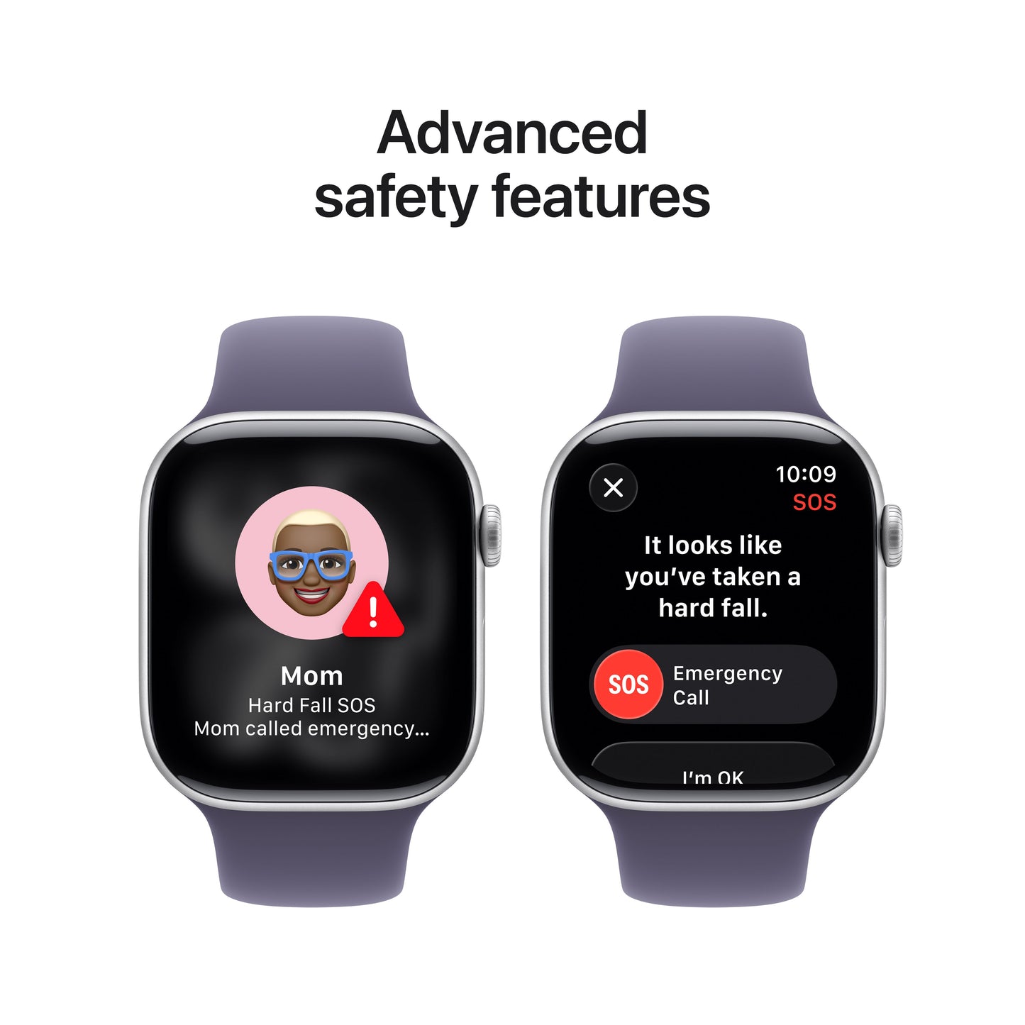 (Open Box) Apple Watch Series 11 GPS 46mm Silver Aluminum Case with Purple Fog Sport Band - S/M - MEV94LW/A - (Fall 2025)
