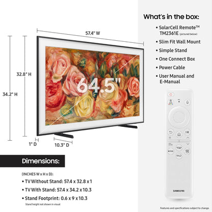 Samsung 65-in LS03D The Frame Lifestyle Smart TV - QN65LS03DAFXZA (2024)
