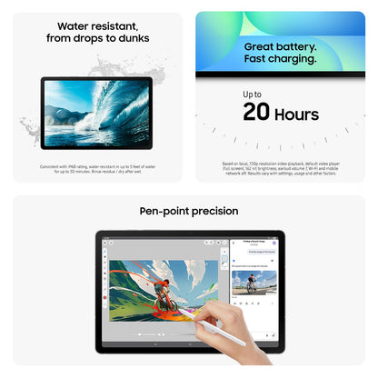 Samsung Galaxy Tab S10 FE 10.9" Tablet, 128 GB, Silver - SM-X520NZSAXAR