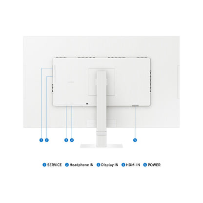 Samsung 32-in S70D 4K HDR LED Computer Monitor - LS32D701EANXZA - White