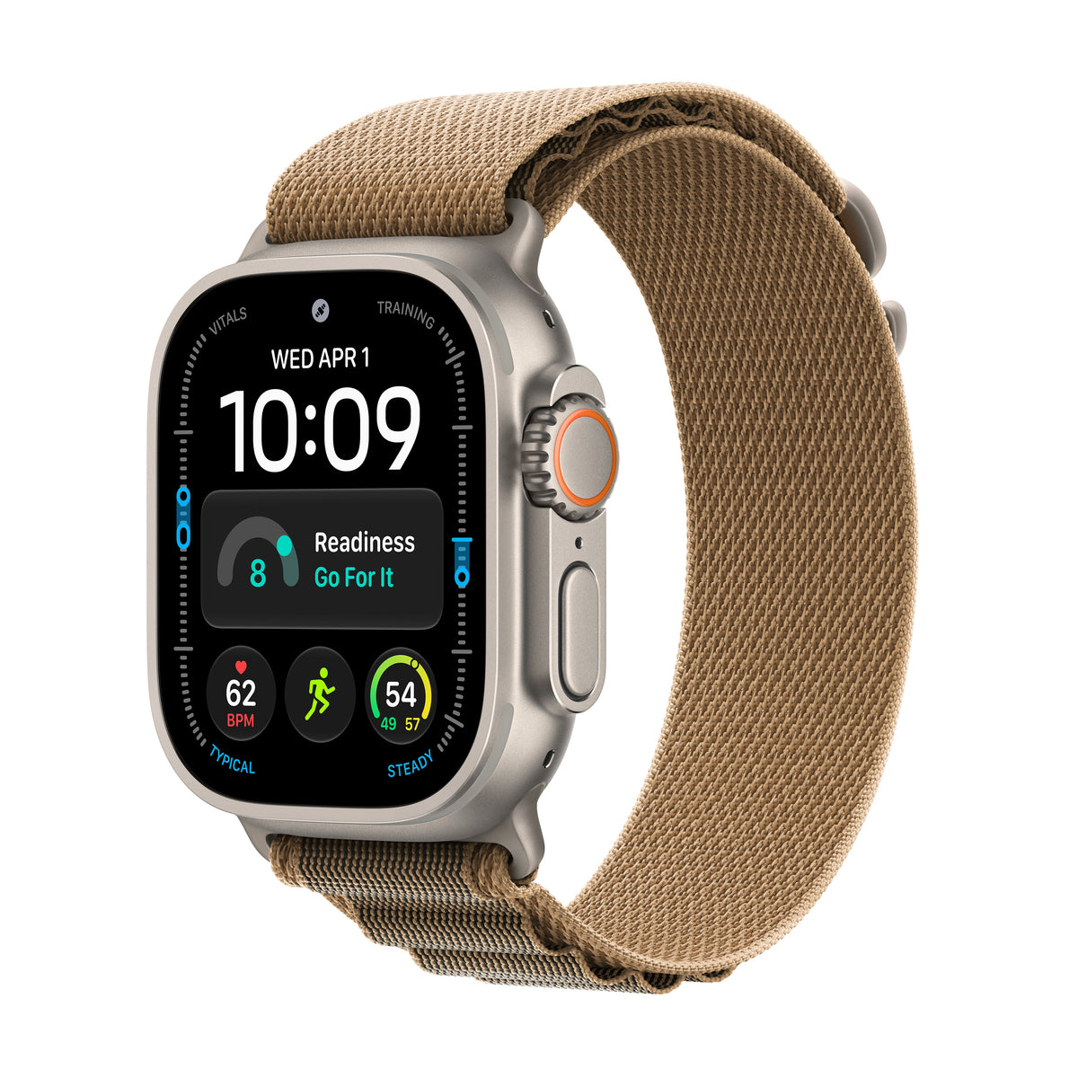 Apple Watch Ultra 4 GPS + Cellular 49mm Natural Titanium Case with Desert Alpine Loop - M - MJAF4LS/A (2026)