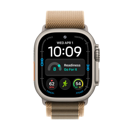 Apple Watch Ultra 4 GPS + Cellular 49mm Natural Titanium Case with Desert Alpine Loop - S - MJAE4LS/A (2026)