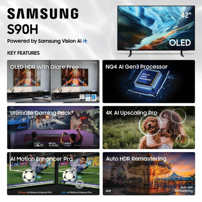 Samsung S90H 42-in OLED TV - QN42S90HAEXZA (2026)