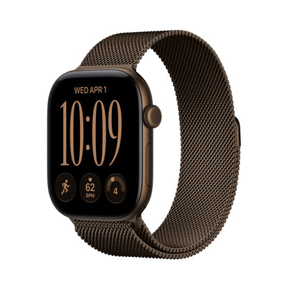 Apple Watch Series 12 GPS + Cellular 46mm Dark Bronze Aluminum Case with Dark Bronze Milanese Loop - M/L - MKDG4LS/A (2026)