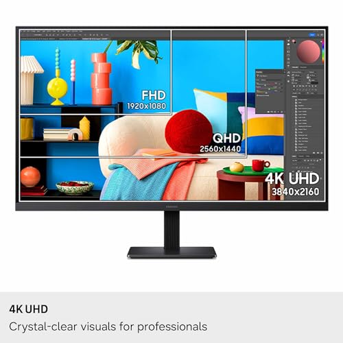 Samsung 27-in Computer Monitor - UHD, IPS, 60Hz, 1HDMI, 1DP, Simple Stand, Slim Design - LS27H70DEANXZA (2026)