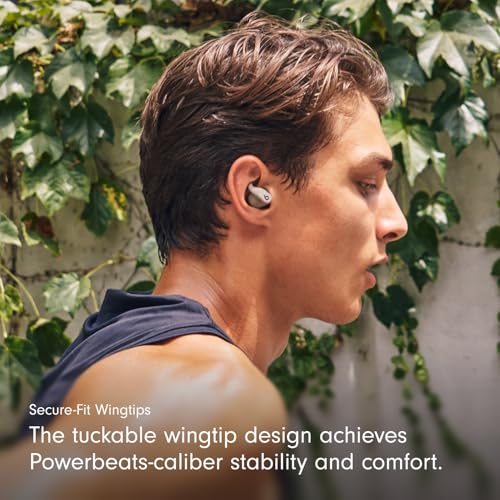 (Open Box) Beats Powerbeats Fit - Wireless Noise-Cancelling Workout Earbuds with Ultimate Secure Fit - Gravel Gray