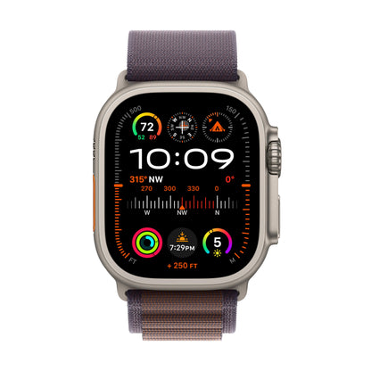 (Open Box) Apple Watch Ultra 2 GPS + Cellular, 49mm Titanium Case with Indigo Alpine Loop - MEDIUM - MRET3LW/A (2024)