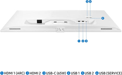 Samsung 32-in M7 (M70D) 4K UHD Smart Computer Monitor - LS32DM703UNXZA - White