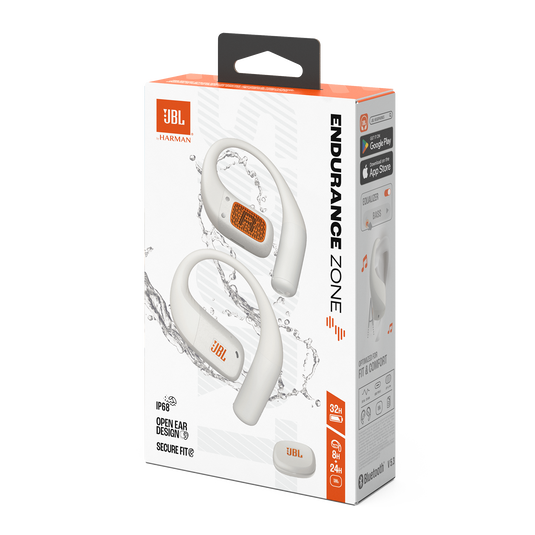 JBL Endurance Zone Bluetooth Wireless Waterproof Earbuds - White