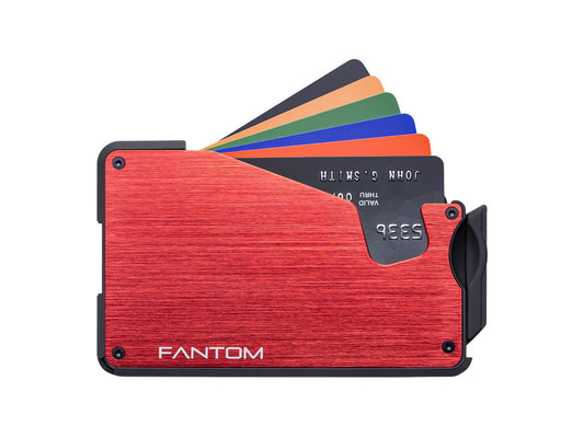 Fantom S Wallet | Extra Slim for 4 to 7 Cards | Red