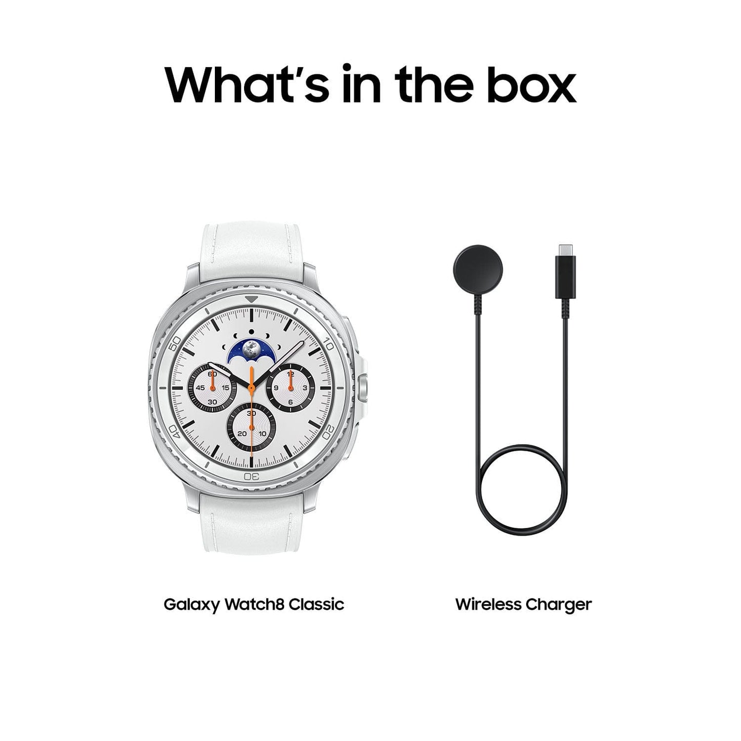 Samsung Galaxy Watch8 Classic Stainless Steel Smartwatch 46mm BT - White - (2025, SM-L500NZWAXAA)