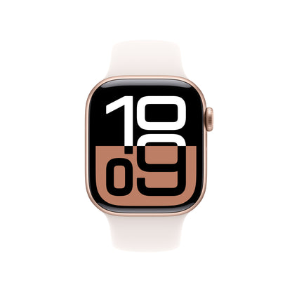 Apple Watch Series 10 GPS 42mm Rose Gold Aluminum Case with Light Blush Sport Band - M/L - MWWJ3LW/A (2024)