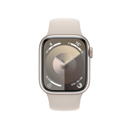 (Open Box) Apple Watch Series 9 GPS 41mm Starlight Aluminum Case with Starlight Sport Band - S/M (2023)