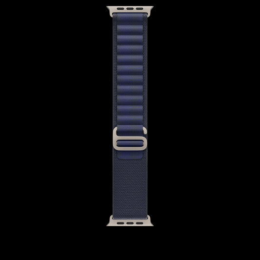 Apple 49mm Navy Alpine Loop - Medium - Natural Titanium Finish - MXMY3AM/A (2024)